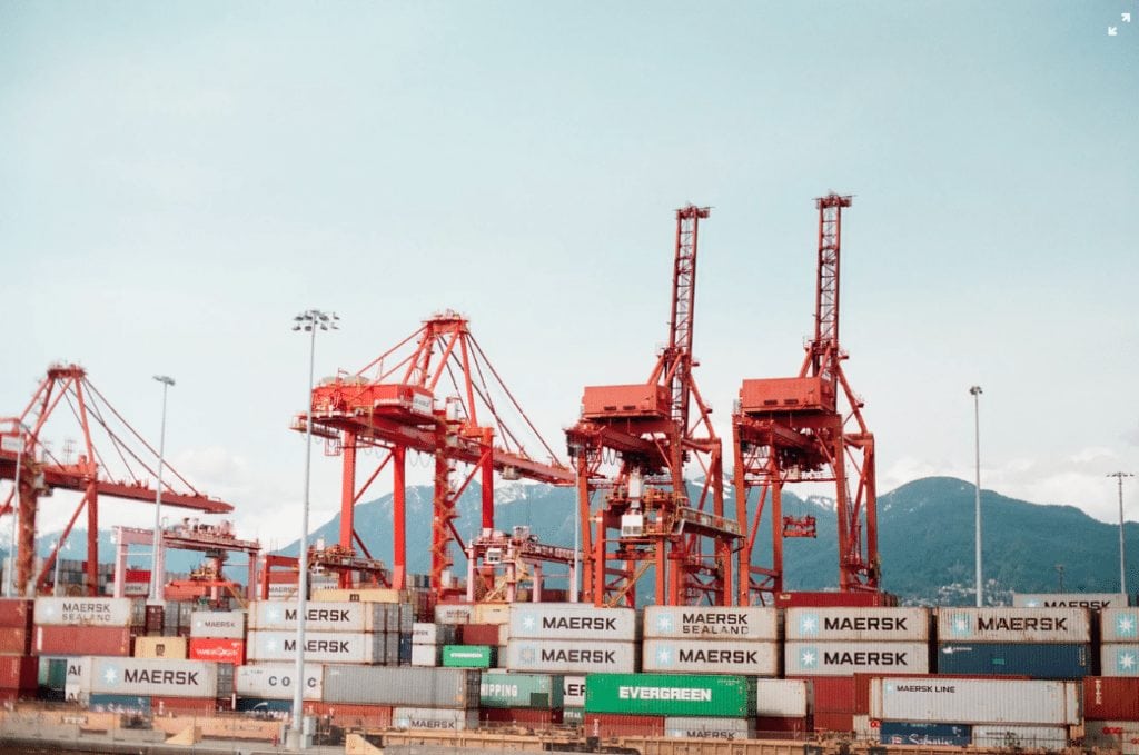 Shipping Containers in the Port for Storage