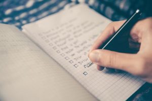writing a task list for moving house